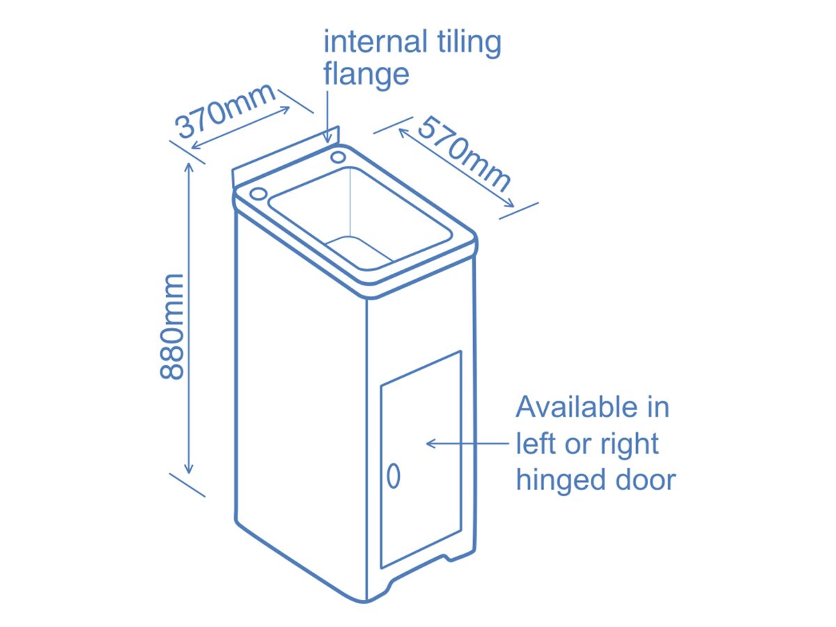 Milena 35 Skinny Mini Tub&Cab Rhd Wh/Ss