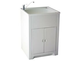 Milena 70L Laundry Tub & Cabinet White