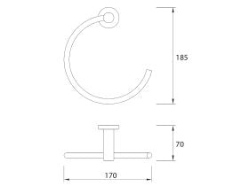 Mizu Drift Towel Ring Chrome